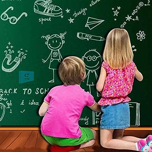 Self Adhesive Chalkboard Wall Sticker For Kids - With Free Chalks