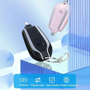 1500mAh Portable Keychain Power Bank Charger