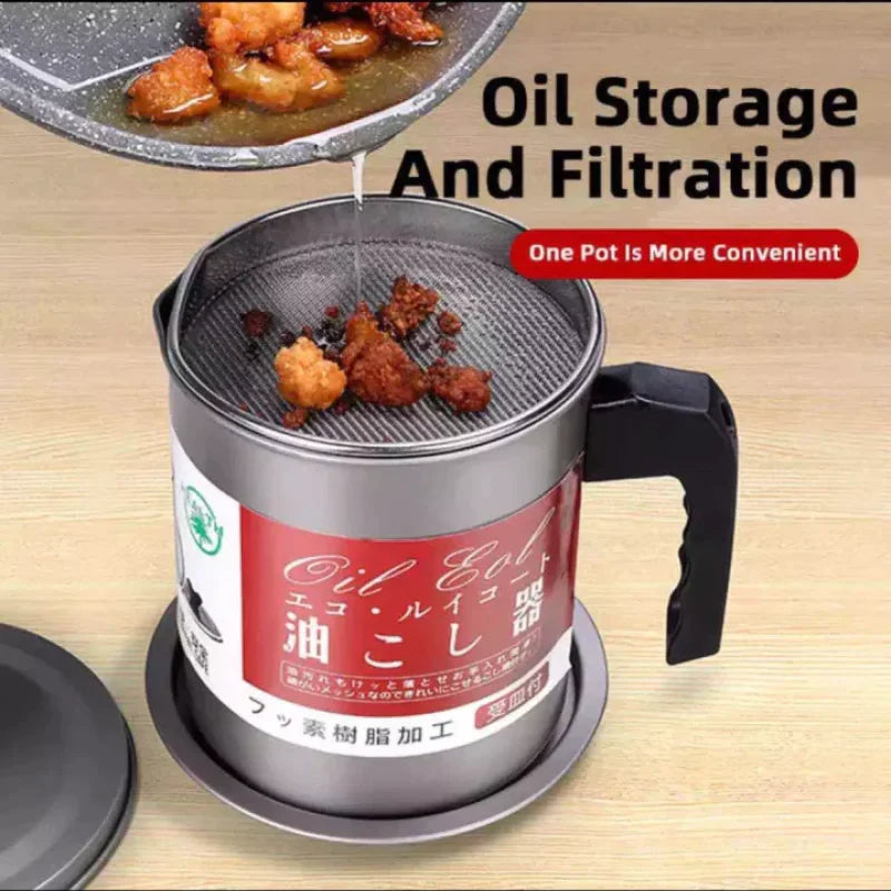 COOKING OIL STRAINER POT