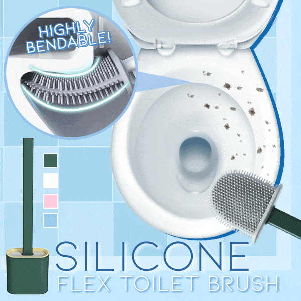 SILICON SOFT BRISTLES FLEXIBLE TOILET CLEANING BRUSH
