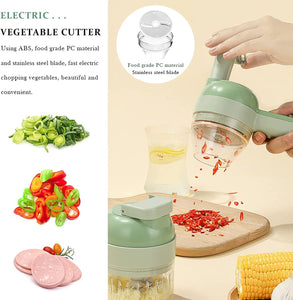 Rechargeable 4 in 1 Multifunctional Vegetable Cutter