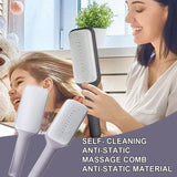 Self-Cleaning Anti-Static Hair Brush with easy & fast cleaning